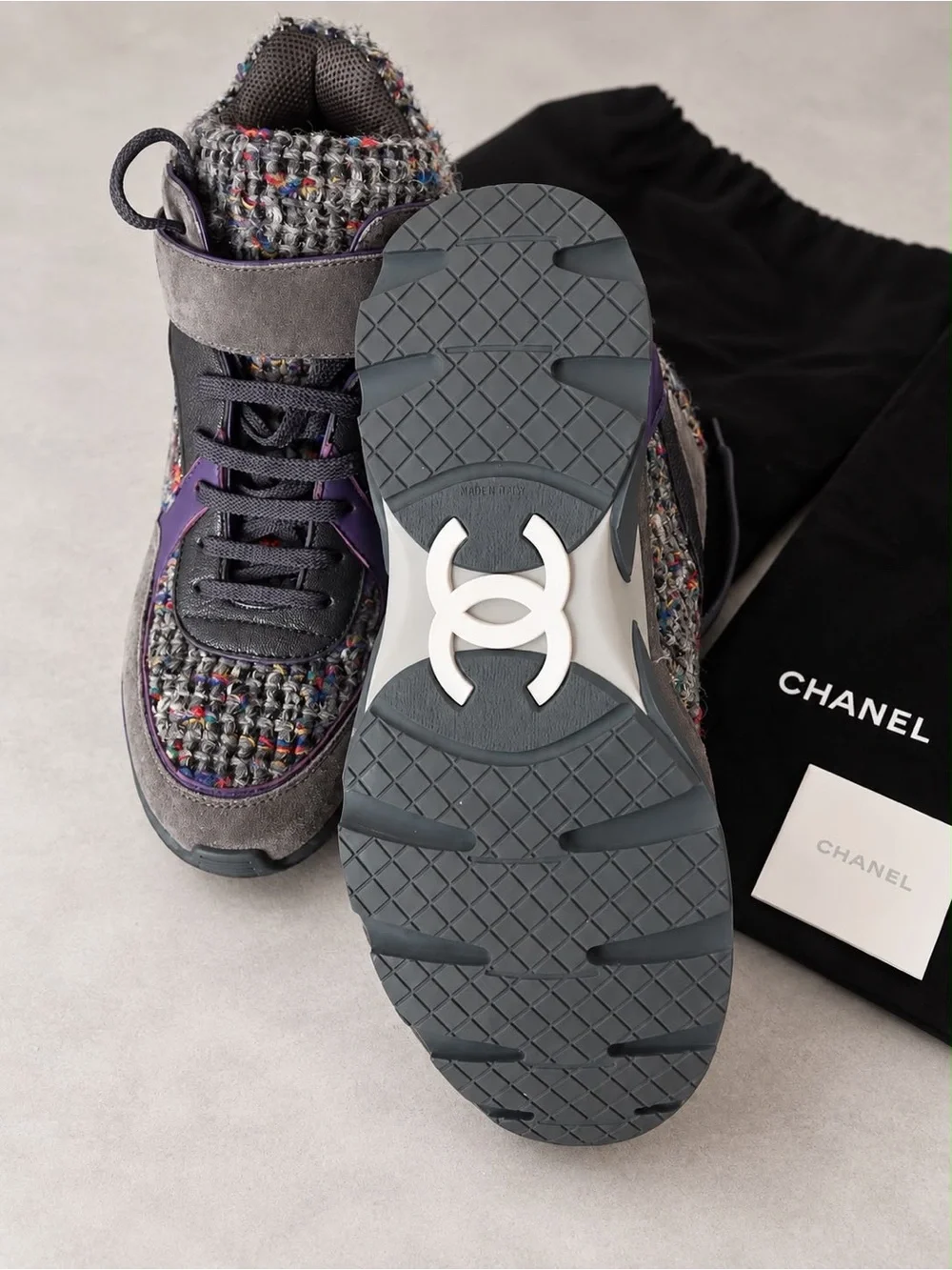 RARE Chanel Tweed High-Top Sneakers EU 40 | Womens-LAST PAIR